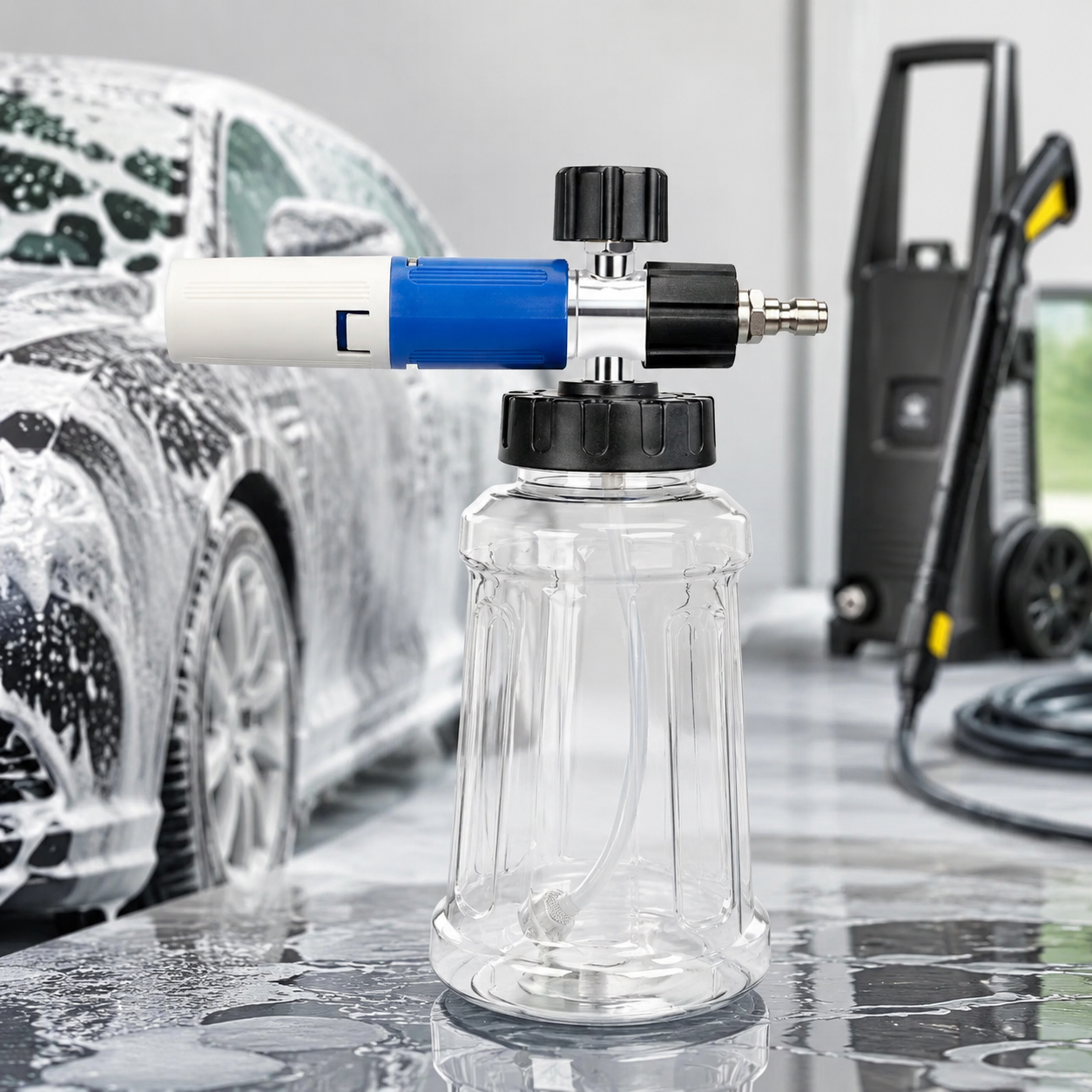 XIAOYI 008 PRO Clear Foam Cannon – Premium Foam Sprayer for Commercial & Home Pressure Washers, Custom Tuned for Maximum Foam