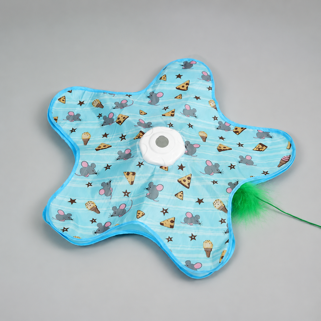 Interactive Cat Toys with Squeaker for Interactive Playing, Anxiety Relief Boredom Rechargeable Automatic Feathers Toys Touch Activated for Indoor Adult Cats and Kittens (Interactive Toys)