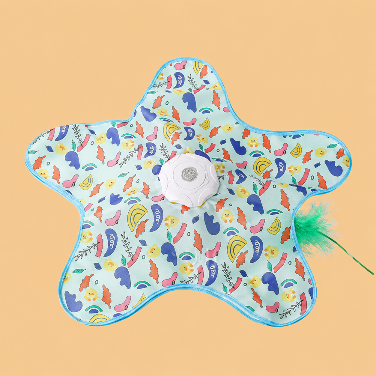Interactive Cat Toys with Squeaker for Interactive Playing, Anxiety Relief Boredom Rechargeable Automatic Feathers Toys Touch Activated for Indoor Adult Cats and Kittens (Interactive Toys)
